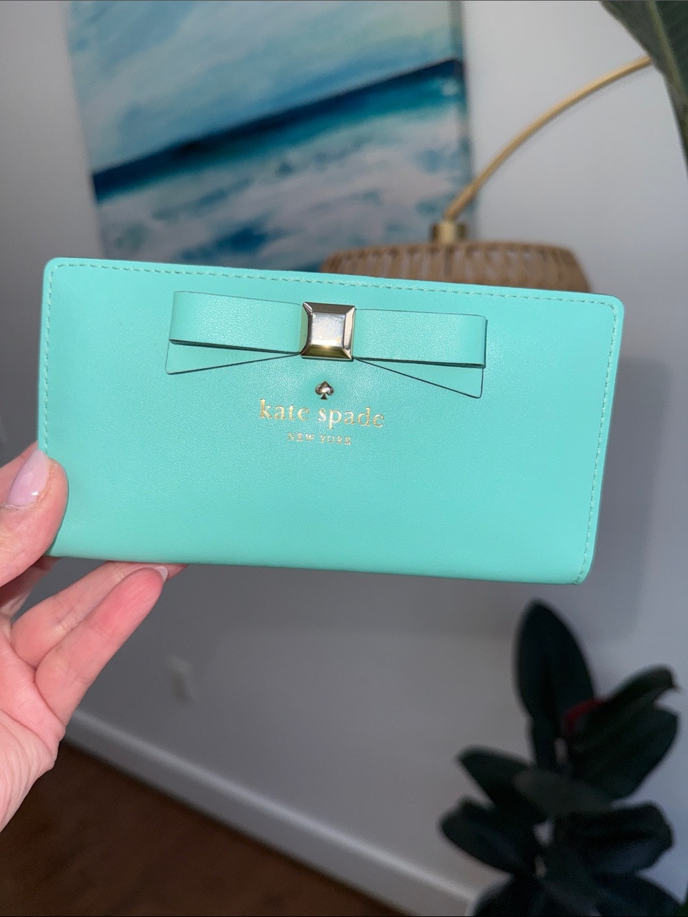 kate spade Seafoam Bow Continental Wallet